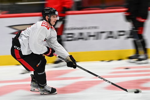 Раскатка «Авангарда» перед матчем с «Автомобилистом»