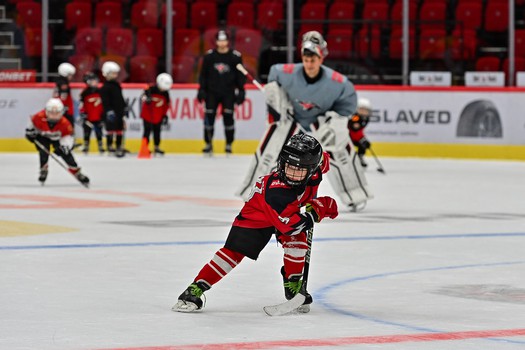 Тренировка воспитанников Хоккейной Академии «Авангард» 2019 года рождения на G-Drive Арене