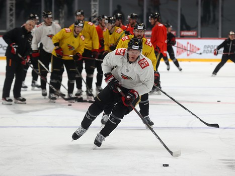 Раскатка «Авангарда» перед матчем с «Металлургом»