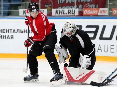Раскатка «Авангарда» перед матчем с «Адмиралом»