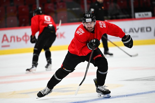 Тренировка «Авангарда» перед первым матчем серии с «Нефтехимиком»