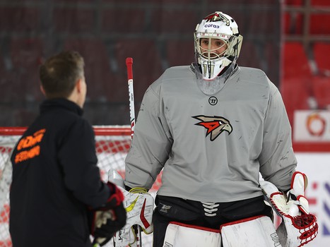 Раскатка «Авангарда» перед матчем в Екатеринбурге