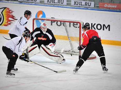 Раскатка "Авангарда" перед матчем со СКА