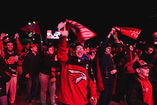 Фан-зона «Авангарда» на Пешеходном Любинском