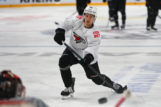 Тренировка «Авангарда» перед матчем в Магнитогорске