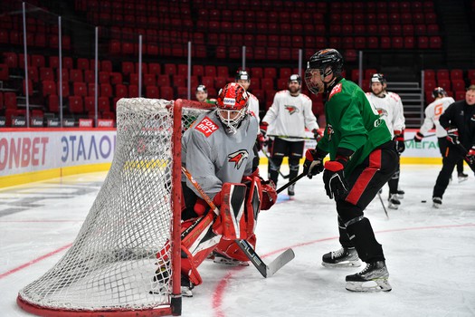Раскатка «Авангарда» перед матчем с «Металлургом»