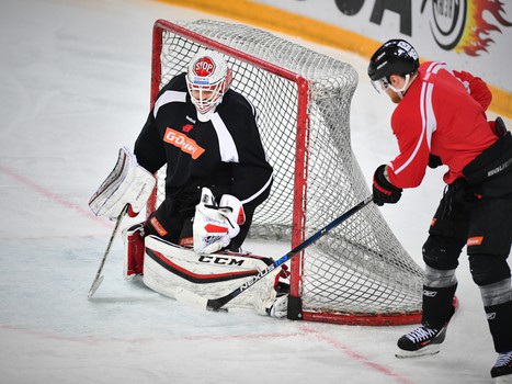 Раскатка "Авангарда" перед матчем с "Витязем"