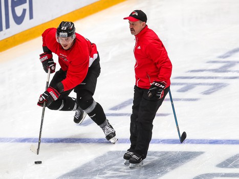 Раскатка «Авангарда» перед матчем с «Сибирью»