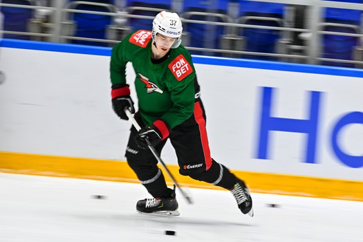 Раскатка «Авангарда» перед матчем в Нижнем Новгороде