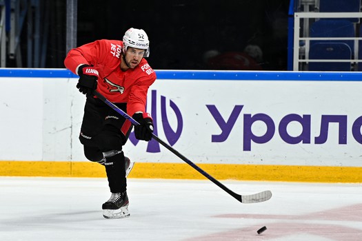 Раскатка «Авангарда» перед матчем в Уфе