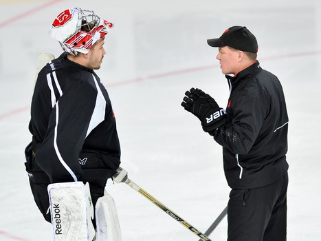 Раскатка "Авангарда" перед домашним матчем с "Северсталью"