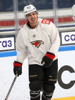 Раскатка «Авангарда» перед матчем в Нижнекамске