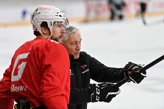 Тренировка «Авангарда» перед матчем в Екатеринбурге