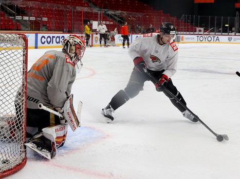 Раскатка «Авангарда» перед матчем с «Витязем»