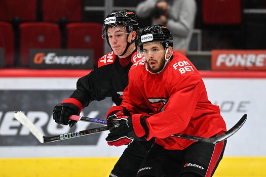 Тренировка «Авангарда» перед матчем с «Барысом»