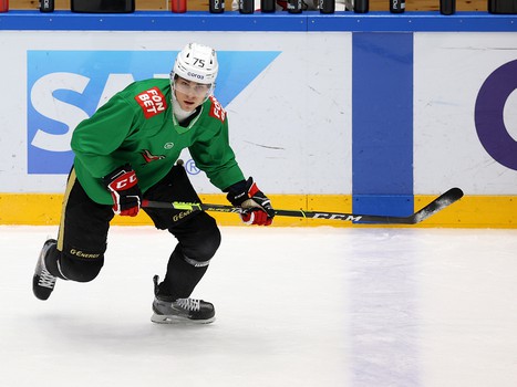 Тренировка «Авангарда» перед матчем в Новосибирске