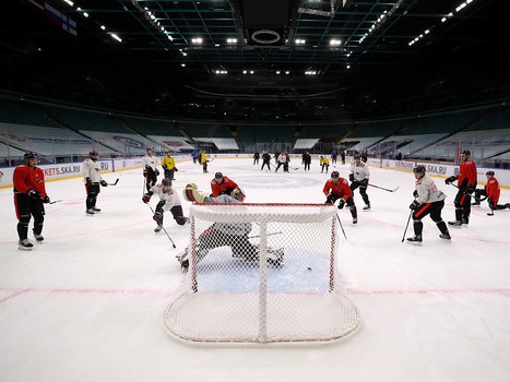 Тренировка «Авангарда» перед стартом турнира в Санкт-Петербурге