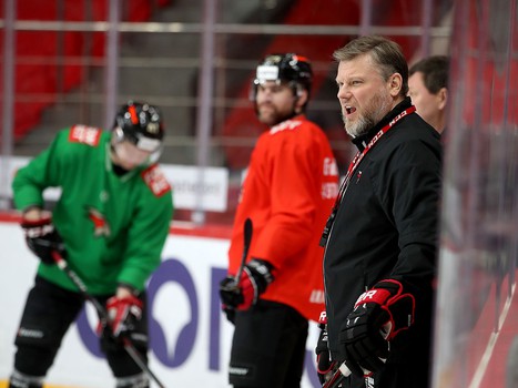 Раскатка «Авангарда» перед матчем с «Северсталью»