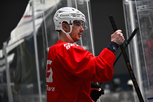 Тренировка «Авангарда» перед матчем во Владивостоке