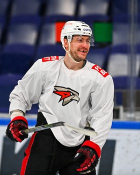 Тренировка «Авангарда» перед матчем в Казани