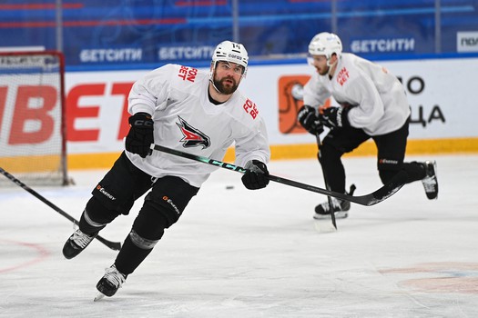 Тренировка «Авангарда» перед матчем в Тольятти