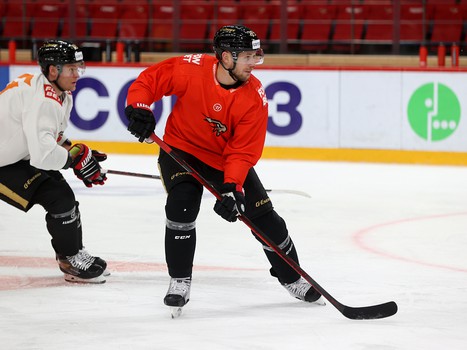 Раскатка «Авангарда» перед матчем с «Витязем»