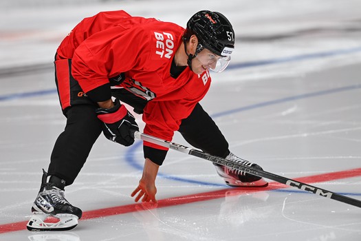 Раскатка «Авангарда» перед матчем с «Нефтехимиком»