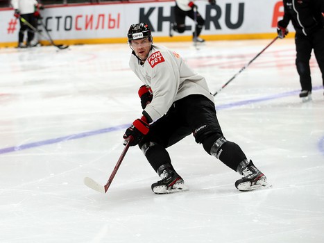 Раскатка «Авангарда» перед матчем с «Нефтехимиком»