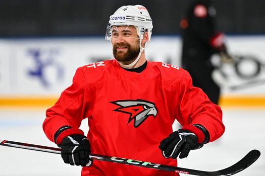 Раскатка «Авангарда» перед матчем в Новосибирске