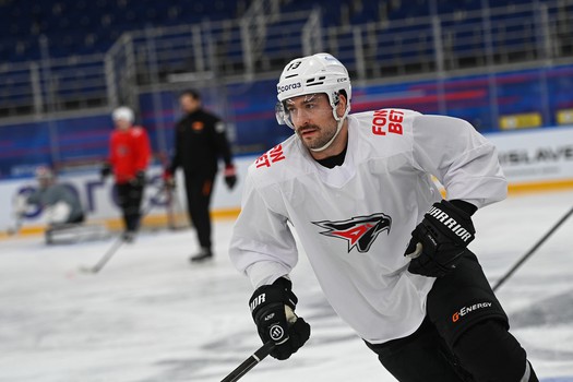 Тренировка «Авангарда» перед матчем в Тольятти