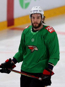 Раскатка «Авангарда» перед матчем в Череповце