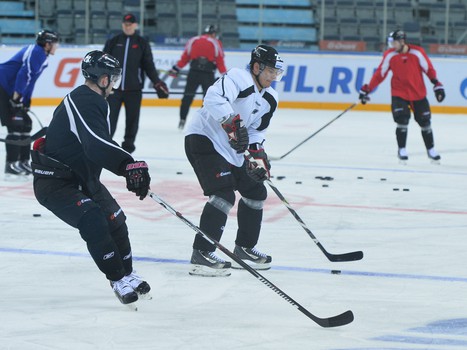 Раскатка "Авангарда" перед домашним матчем с "Барысом"