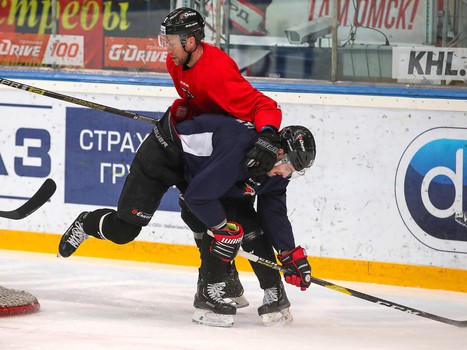 Раскатка «Авангарда» перед матчем с «Витязем»