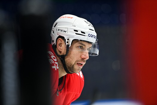 Раскатка «Авангарда» перед матчем в Уфе