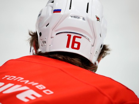 Тренировка «Авангарда» перед матчем в Уфе