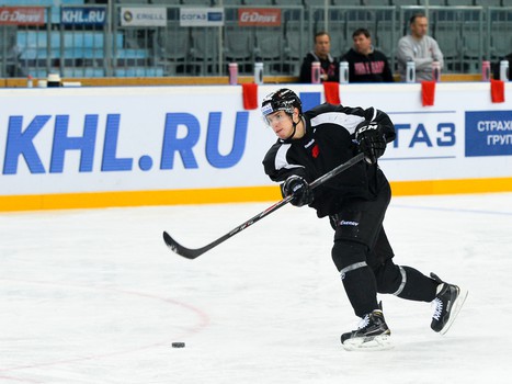 Раскатка "Авангарда" перед домашним матчем со "Спартаком"