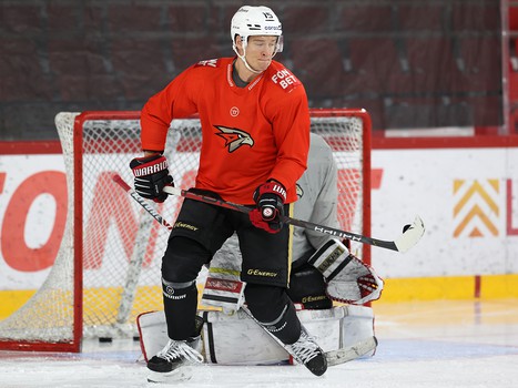 Тренировка «Авангарда» перед матчем в Екатеринбурге