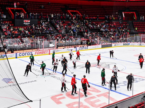 Открытая тренировка «Авангарда» перед вторым раундом плей-офф