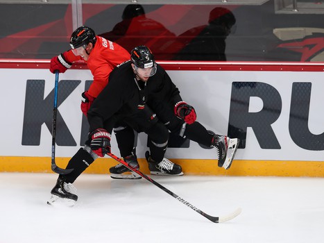 Раскатка «Авангарда» перед матчем с «Сибирью»