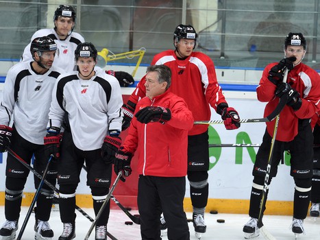 Раскатка «Авангарда» перед матчем с рижским «Динамо»