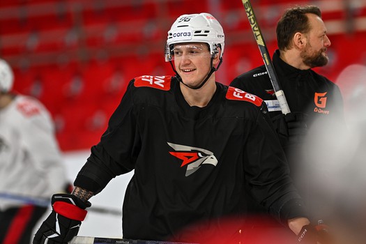 Раскатка «Авангарда» перед матчем в Екатеринбурге