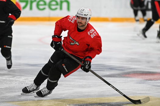 Раскатка «Авангарда» перед матчем в Минске