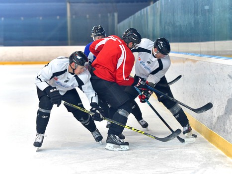 Тренировка перед игрой с "Медвешчаком"