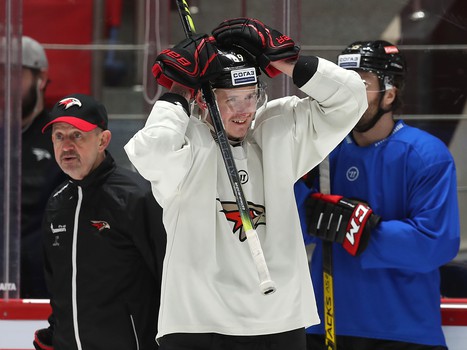 Раскатка «Авангарда» перед матчем с ХК «Сочи»