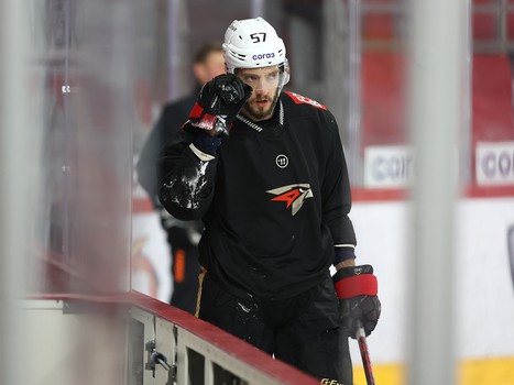 Раскатка «Авангарда» перед матчем в Екатеринбурге