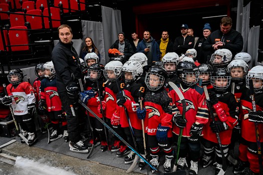 Тренировка воспитанников Хоккейной Академии «Авангард» 2019 года рождения на G-Drive Арене