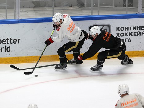 Тренировка «Авангарда» перед матчем в Нур-Султане