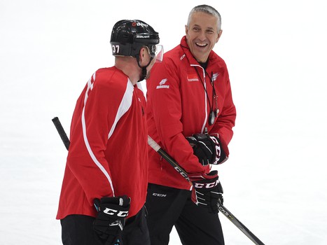 Раскатка «Авангарда» перед матчем с рижским «Динамо»