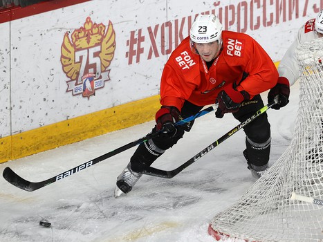 Тренировка «Авангарда» перед матчем в Екатеринбурге