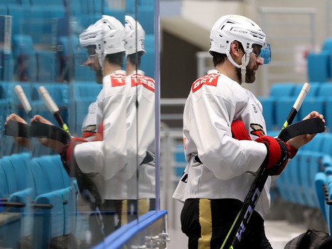 Тренировка «Авангарда» перед матчем в Нур-Султане